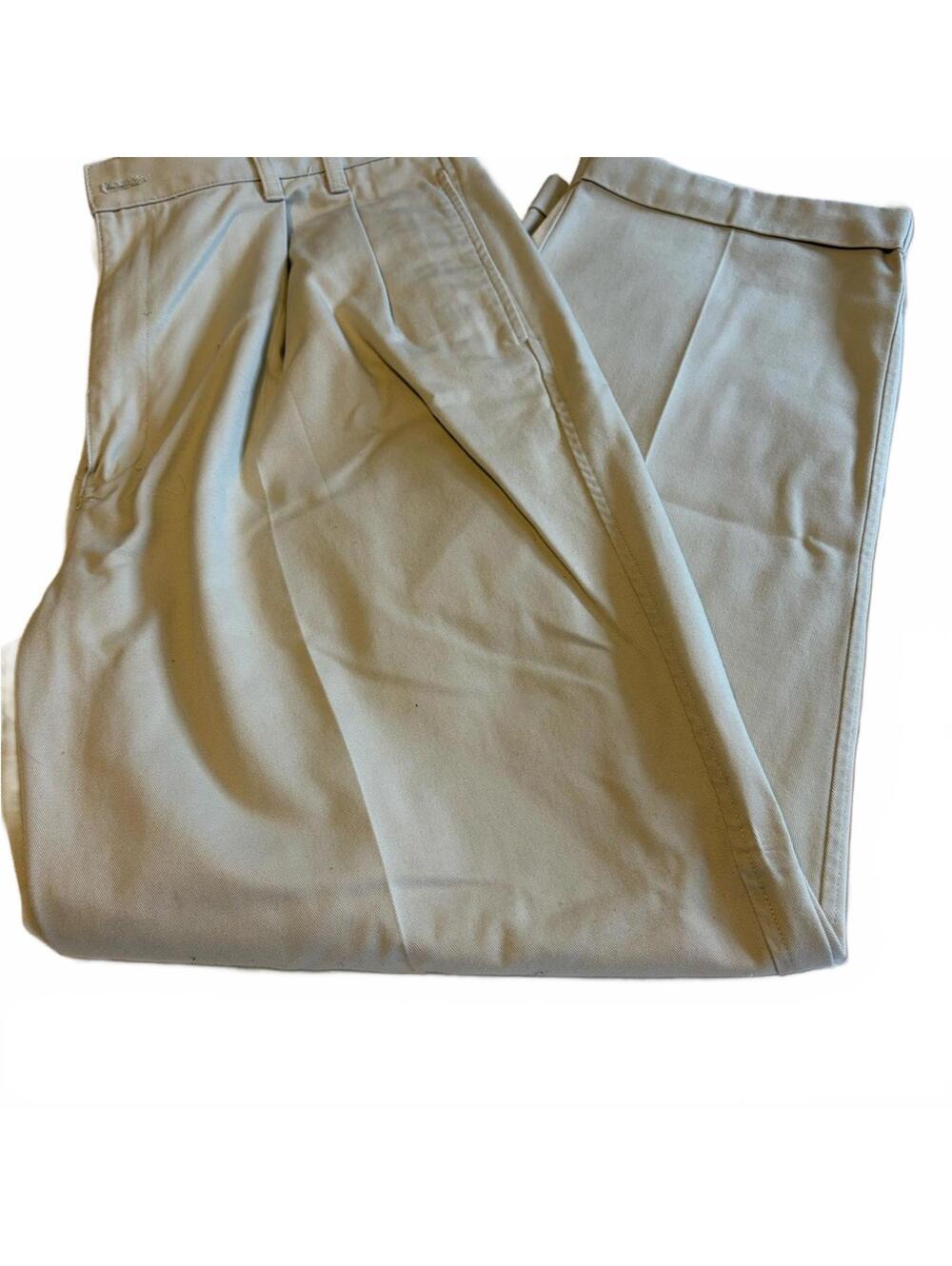 Jos A Bank Khaki Chinos 36x30 Cuffed Classic Straight Leg Men Business Casual
